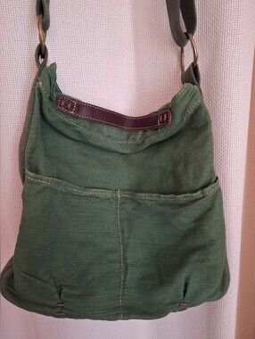 49 Square Miles Classic Crossbody Green Canvas Shoulder Bag